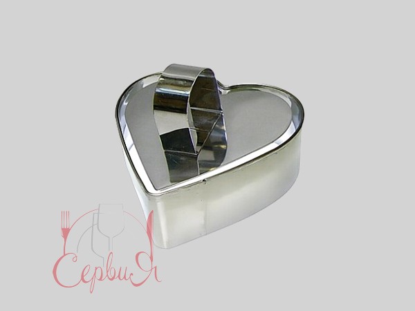 Форма гарнірів і салатів з ущільнювачем д.80,h40мм серце NM 18767_2