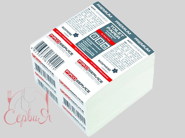 Туалетний папір двошаровий білий в аркушах 300шт Premium PRO 32660600_2