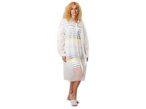 Халат спанбонд одноразовий L\/XL білий 10шт PL_1