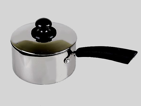 Ковш 1,25 л. з ручкою і кришкою нержавейка 13001_2