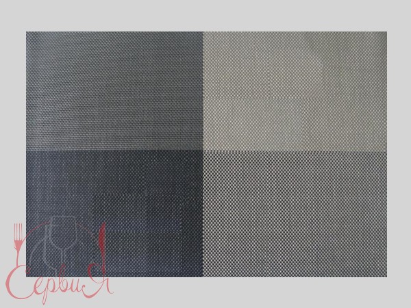 Сет під гаряче вініл 40х35см клітина чорно-біла 17410_2