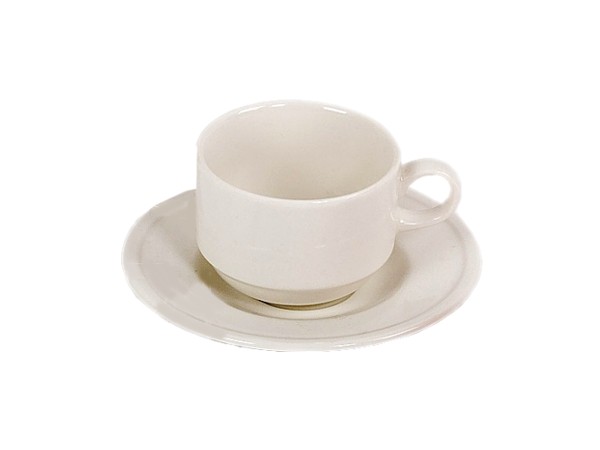 Чашка з блюдцем 230мл Bistro (слонова кістка)_1