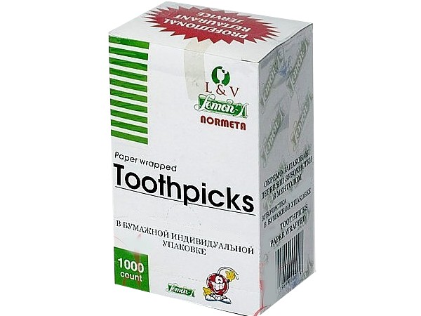Зубочистки в індивідуальній упаковці (папір)  1000шт_1