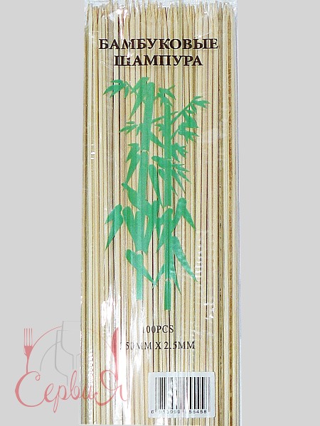 Бамбукові палички для шашлику 25см (2,5мм) 100шт_2