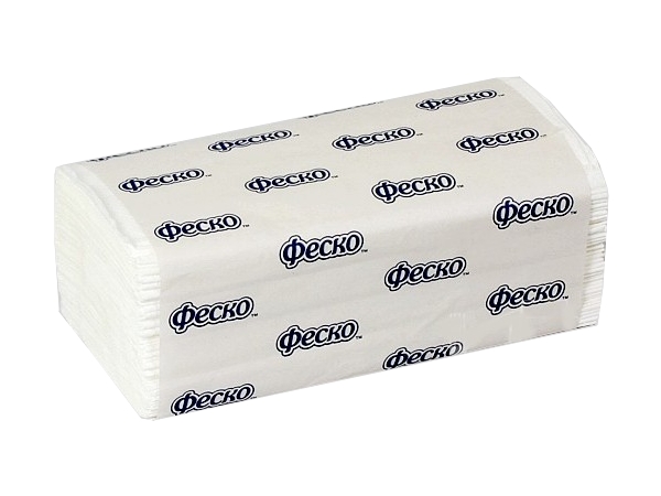 Рушник 2шари Vскладання білий 150шт Феско_1