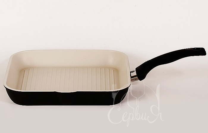 Пательня грiль 28х28см (біла кераміка) 9W9С40.28 SALENTO_3