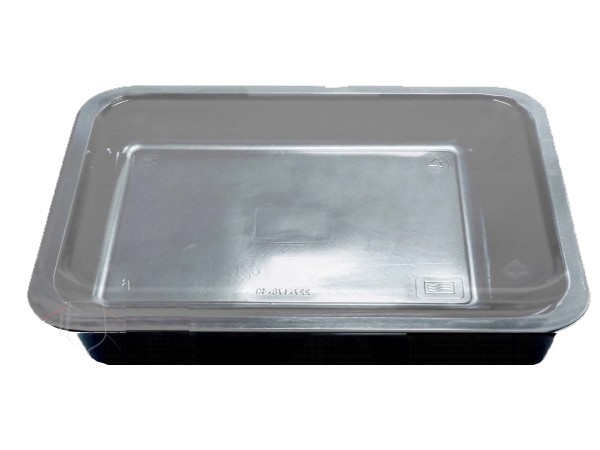 Контейнер РР 227х178х40мм чорний с прозор. кришкою 10шт Т1 А 25916_1