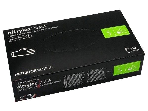Рукавички нітрилові S чорні 100шт СТ_1