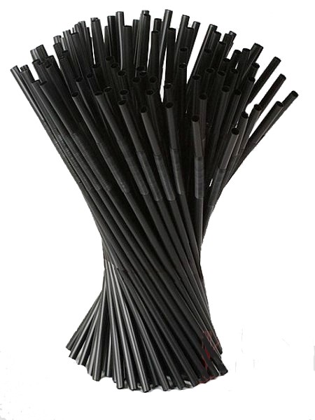 Соломка Артістік 26смх6мм зі згином чорна 100шт BS_1