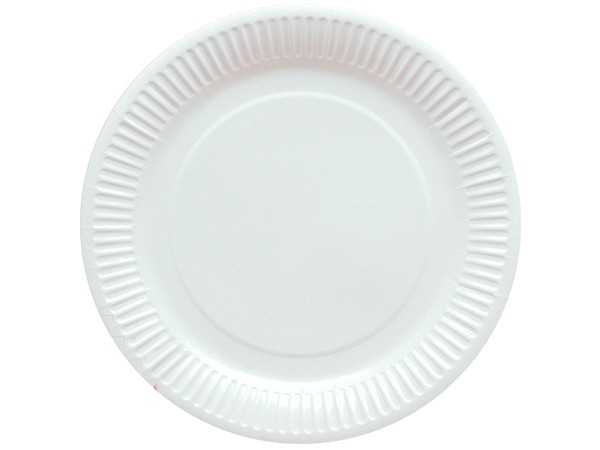 Тарілка картон ламінована 200мм біла 50шт SPT200WK_1