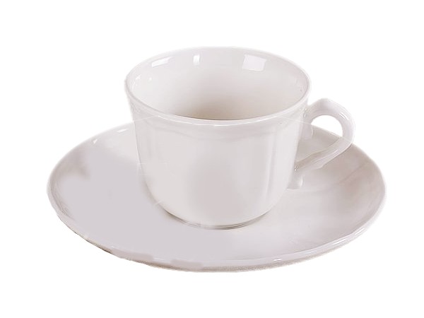 Чашка с блюдцем (160мм) 350мл Castel-FBC (сл.кость)_2