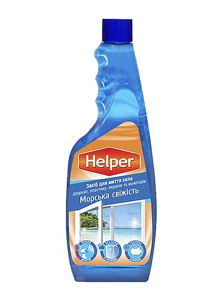 Засіб для миття cкла запасний флакон 500мл Helper 190200070_1
