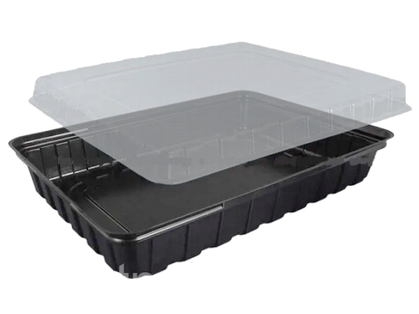 Контейнер для суші з кришкою чорне дно 270х190х60мм ПС-61_1