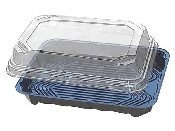 Контейнер HF63 PET 180х130х43мм д/суши чорний з прозор.кришкою 16051/16050_1