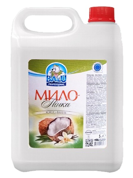 Мило-пінка Кокос-Ваніль 5л BALU РЕ каністра_1