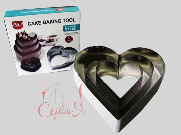 Набір форм кондіт. нерж. Серце h4,5см 20х20/15х15/10х10см 3шт 19119_2