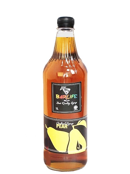 Груша сироп 1л (ПЛАСТ.БУТ.) Barlife_1