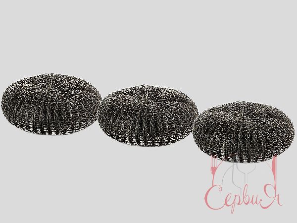 Шкребок металевий нержавіючий 3 шт в сітці_2