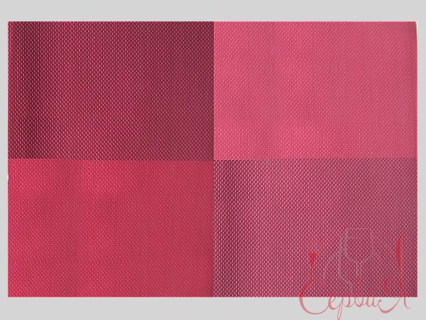 Сет під гаряче вініл 40х35см малиновий 17413_2
