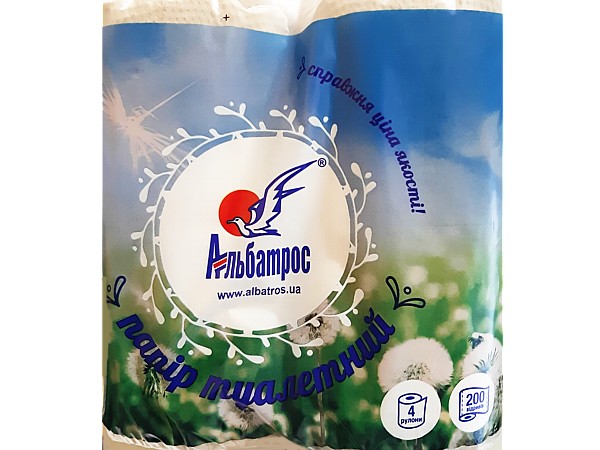 Туалетний папір на гільзі Пухнастик Альбатрос 4шт_1