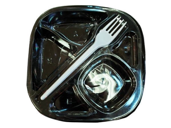 Вкладка для контейнера 160х160х80мм чорного з прозорою кришкою 1л IT-5075 10шт_1