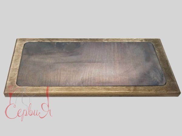Підставка-піднос дерев'яна прямокутна 35х20см_2