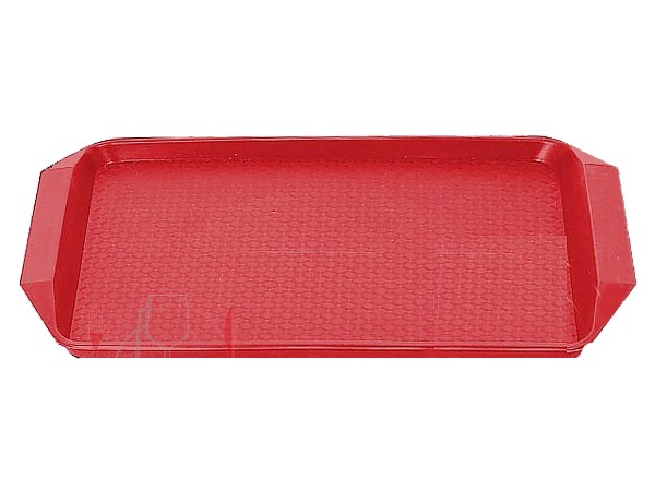 Піднос 43х30см пластик червоний з ручками 591801_1