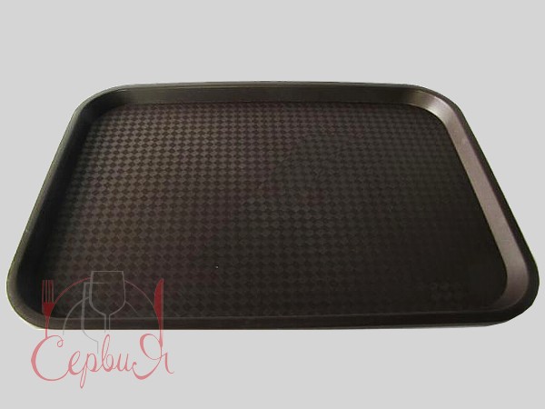 Піднос 30х40см пластик коричневий18875_2