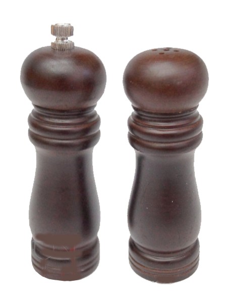 Набір для спецій 2 предм. (сіль/перець-млинок) дерев'яний 15см 1154 СМ_1