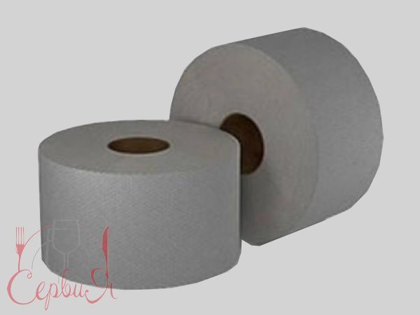 Туалетний папір одношаровий сірий 180мх16см Jumbo Великан МТ_3