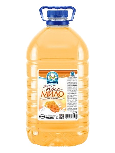 Крем-мило Молоко-Мед 5л BALU РЕТ пляшка_1
