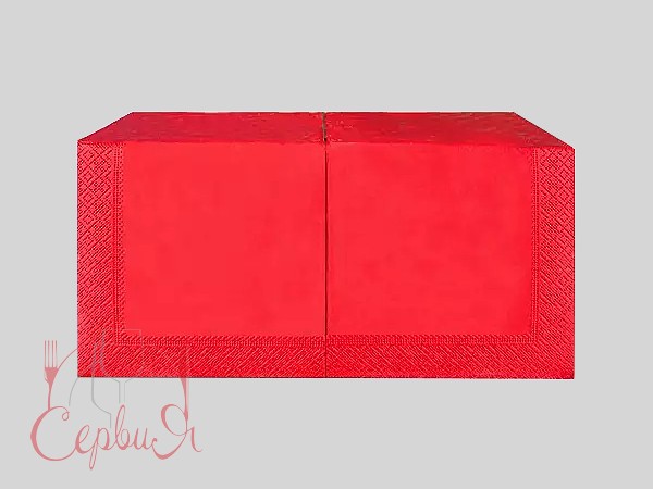 Серветка двошарова червона  33х33см 200шт Alsupak_2