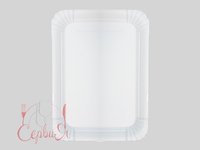 Тарілка картон. 15,5х21,5мм біла прямокутна 50шт PRO 43116500_thumbnail