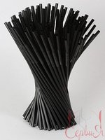 Соломка для соку 21смх4,8мм зі згином чорна 200шт СП_thumbnail