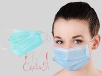 Маска мед. спанбонд однораз. 3шар. блакитна 50шт PL_thumbnail