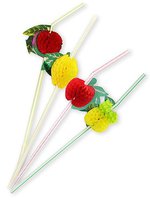 Соломка "Фрукти" 24смх5мм зі згином асорті 50шт BS_thumbnail