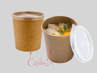 Контейнер папер. для супу та др.страв 445мл КРАФТ 25шт 013507_thumbnail