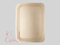 Тарілка картон. 15,5х21,5мм крафт прямокутна 50шт PRO 43116550_thumbnail