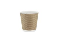Стакан 110мл паперовий гофра бурий 25шт АПХ_thumbnail