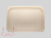 Тарілка картон. 150х220мм крафт 50шт Premium ПП_thumbnail