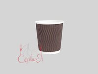 Стакан 110мл паперовий гофра коричневий 20шт PRO 43114300_thumbnail