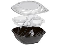 Контейнер 160х160х80мм ЧОРНИЙ з ПРОЗОРОЮ кришкою та вкладкою! 1л IT-5075 10шт_thumbnail