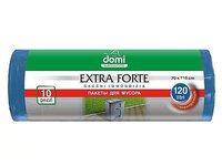 Пакет для сміття 120л 10шт синій суперміцний Domi 0221_thumbnail