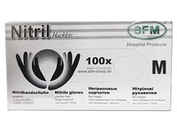 Рукавички нітрілові М чорні 100шт SFM 534957_thumbnail