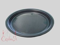 Тарілка 220мм чорна 100шт А_thumbnail