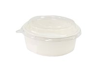 Контейнер папер.д.142, h53мм з прозор.криш. 550мл білий 10шт 011105Т/010590_thumbnail