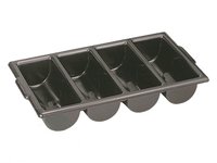 Підставка під фраже чорна 52х29х9,5см 4 відділення Профі_thumbnail