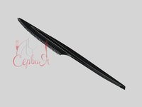 Ніж столовий чорний 100шт Premium ПП_thumbnail