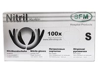 Рукавички нітрілові S чорні 100шт SFM 534956_thumbnail