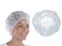 Шапочка-берет флізелін одноразова біла ЗПТ_thumbnail